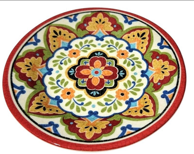 Pier 1 Imports Mexican Plate VTG Colorful Decor Salad/Dessert/6