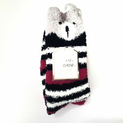 Give Love Renew Womens Soft Cozy Crew Socks Shoe Size 4-10 Gray Blue 2pk New-image