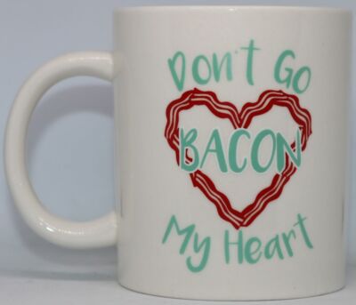 Design Imports DII Multicolored Bacon My Heart Morning Coffee Drinking Mug 14oz-image