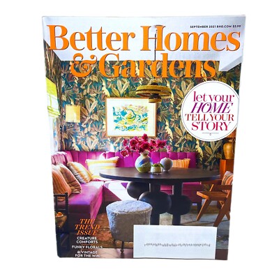 Better Homes Gardens September 2021 House Home Shelter Magazine-image