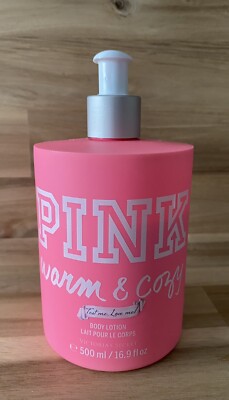 Victoria Secret PINK Body Lotion Warm & Cozy  16.9 Oz Toasted Vanilla Peony-image