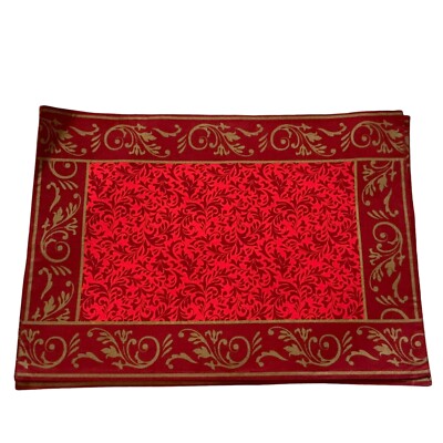 Pier 1 Imports Placement Set Of 4 Scroll Red Front Holiday -image