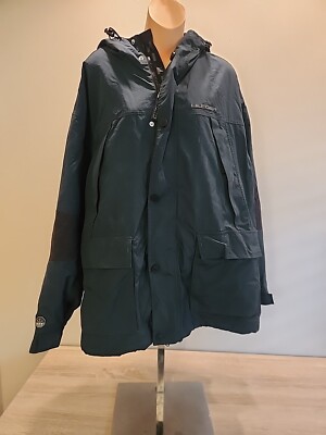 Tommy Hilfiger Sailing Jacket Large Green Zip Up Weatherproof Wind proof Vintage-image