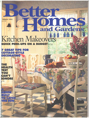 BETTER HOMES & GARDENS Magazine March 1995 Kitchen Makeovers Perks Cottage Decor-image