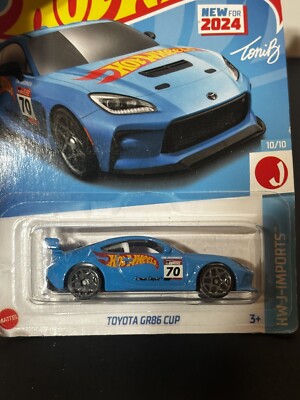 HOT WHEELS 2024 TOYOTA GR86 CUP RACE TEAM BLUE 203/250 HRY77 TONI BREIDINGER CAR-image