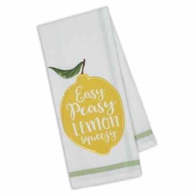 Design Imports Kitchen Towel - Lemon Squeezy Embellished-image