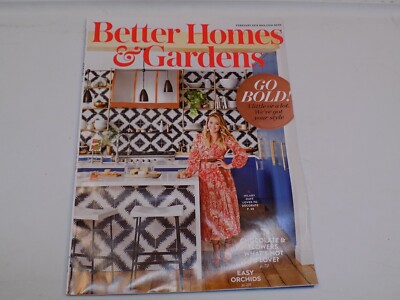 Better Homes Gardens Magazine Feb 2018 Hilary Duff Chocolate Flower Orchids Bold-image