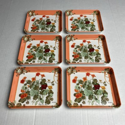 Design Imports Atelier Michele Trumel Nasturtium Melamine Snack Plate Set Italy-image