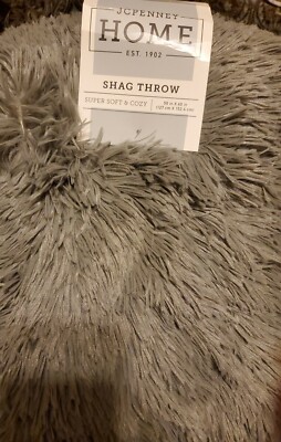 New with Tags Jcpenney Home Shag Throw Super Soft & Cozy 50×60-image