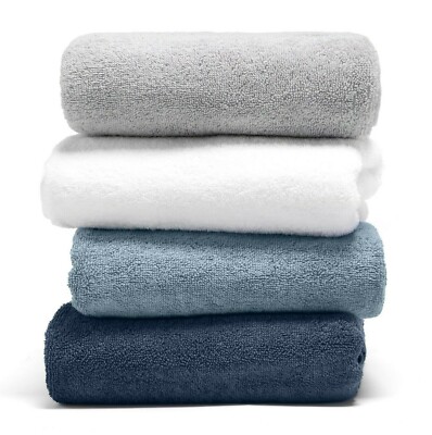 4PC Luxury Spa Quality Towels by Kaycie Gray Basics Soft Quick Dry 100% Cotton-image