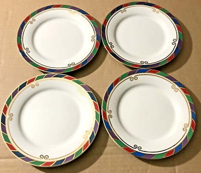Lot of 4 Pier 1 Holiday Celebration Porcelain Christmas Salad Plate 7 1/2”-image