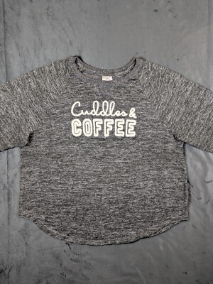 Secret Treasure Gray Top Sleepwear Sweater Soft Cozy Comfy Womens Size M (8-10)-image