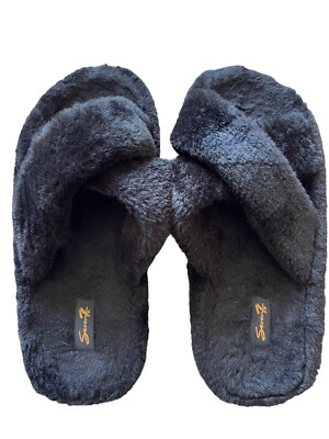 Seven7 crisscross  slide on slippers brand Black Size 10-image