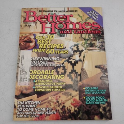 Better Homes and Gardens Magazine February 1989 Home Spiff Up Almanac Recipes-image