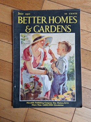 1933 JULY BETTER HOMES & GARDENS MAGAZINE - ILLUSTRATED FRONT COVER -image