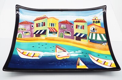 MARY NAYLOR DESIGN HENRIKSEN IMPORTS HAND PAINTED DECORATIVE PLATE WALL HANGING-image