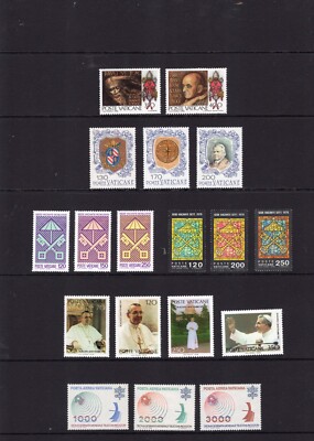 VATICAN 1978 NH Complete Year Set 630-44+C63-65 - Free USA Shipping-image