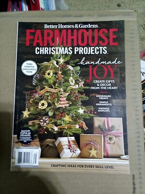 Better Homes & Gardens Farmhouse Christmas Projects 2023 Handmade Joy New!-image
