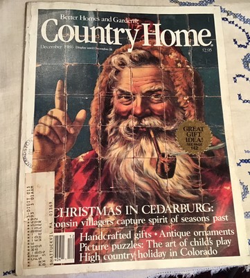 Better Homes&Gardens Country Home Dec 1986 Old Christmas Ornaments Feather Trees-image