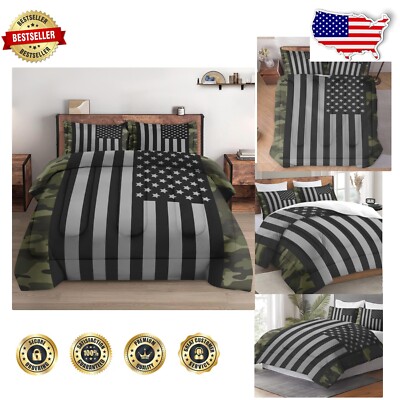 Versatile Full Size Military Comforter Set - Cozy for Every Season & Space-image