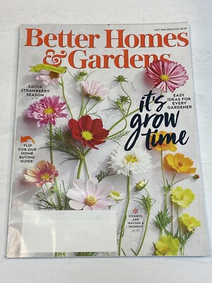 Better Homes Gardens Magazine May 2022 It's Grow Time Strawberry Season Cosmos-image