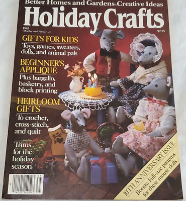 Holiday Crafts 1983 Pattern Magazine Better Homes Gardens Christmas Country-image