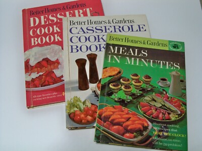 60's Vintage Better Homes and Gardens cookbook lot of three-image