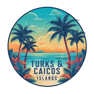 Turks and Caicos Design D Souvenir Vinyl Decal Sticker 2-Inch-image