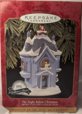 Vintage 1997 Hallmark The Night Before Christmas Wind Up Ornament-image