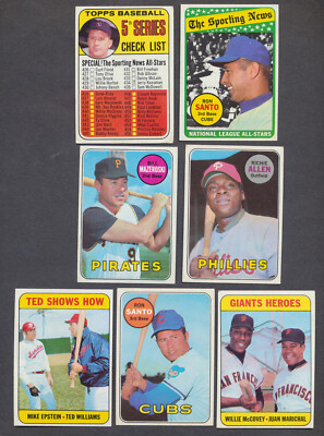 1969 Topps Singles ( You Pick ) # 301 - 582  Complete Sets & Team Sets, HOF'ers-image