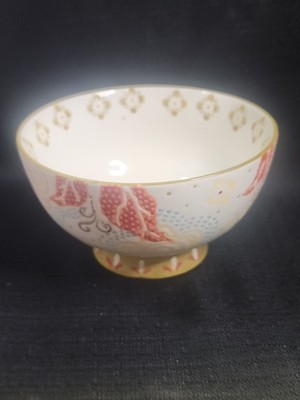 Artistic Accents By Coastal Imports DUTCH WAX Cereal Bowl Floral Hand painted-image