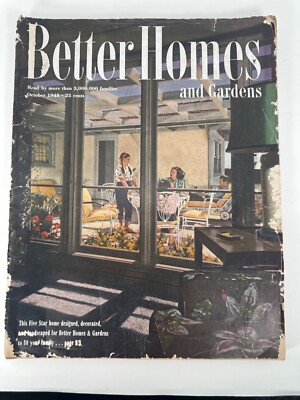 Vintage October 1948 Better Homes and Gardens Five Star Home Design-image