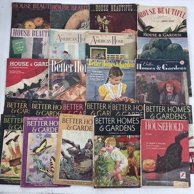 Lot Of 23 Magaxines 1920s-40s Better Homes & Gardens American Home Mix-image