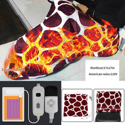 Electric Heated Throw Over Under Blanket Fleece Washable Polyester Warm Mattress-image