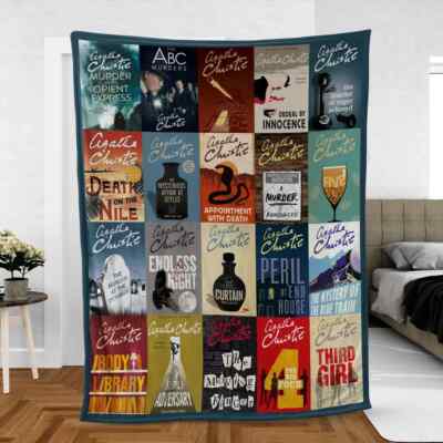 Agatha Christie Fleece Blanket – Book Lovers Premium Mink & Sherpa Cozy Throw-image