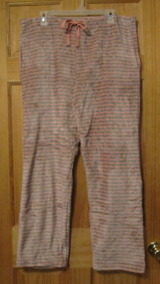 Essentials PJ Pajama Bottoms Womens Size XL Plush Drawstring Waist -image