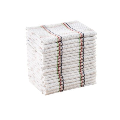 New Mainstays, 18 Pack, Plaid Waffle Dishcloths Multi-Colored-image