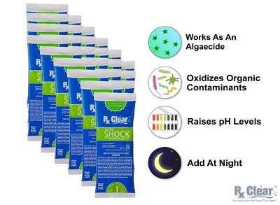 Rx Clear 68% Calcium Hypochlorite Super Chlorine Pool Shock 24 x 1 lb Bags-image