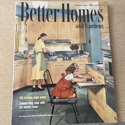 1955 FEBRUARY BETTER HOMES & GARDENS MAGAZINE NICE COVER & ADS - H 1347-image