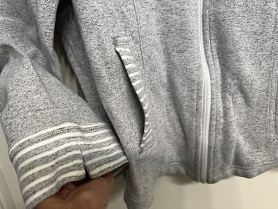 DRAPER’S&DAMONS ZIP FRONT SPORTS GRAY COTTON COZY COMFORT-SWEATSHIRT JACKET-image