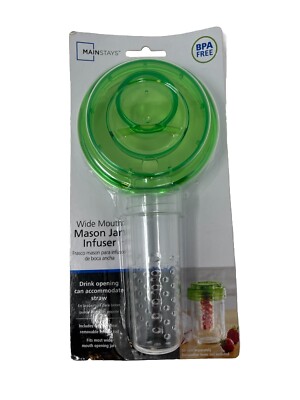 Mason Jar Infuser Lid, Wide Mouth, with Opening for Straw-image