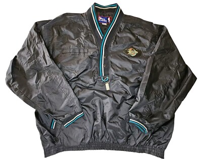 Vintage 90s Mens Pro Player Detroit Pistons NBA Pullover Wind Jacket NICE-image
