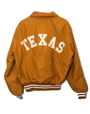 Vintage Howe Athletic Apparel UT Texas Raincoat Bomber Jacket Hooded Men’s Sz. L-image