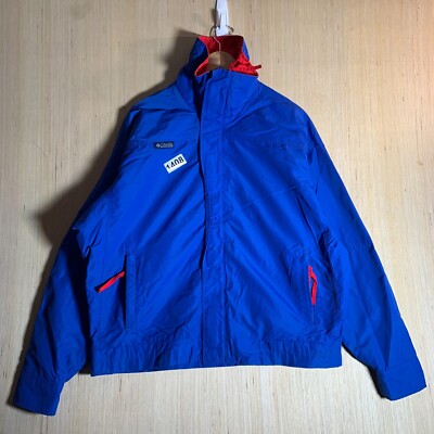 Vintage Columbia Wind Breaker Adult Size Large Blue Long Sleeve Men's Zip Up 90s-image