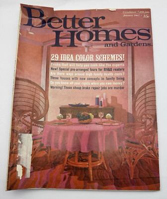 VTG Better Homes and Gardens Magazine September 1967 Color Schemes-image