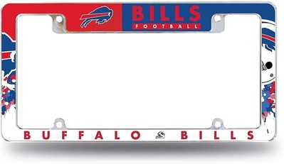 Buffalo Bills Metal License License Plate Frame Tag Cover, All Over Design,...-image