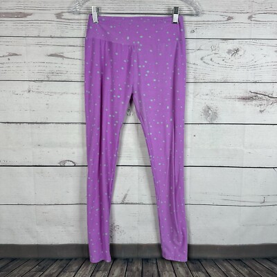 Lularoe Leggings Womens Os Purple Snowflake Soft Cozy Comfort High Rise-image