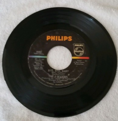 vintage 45 RPM record:THE 4 SEASONS: Bye, Bye, Baby Baby, Goodbye/Searching Wind-image