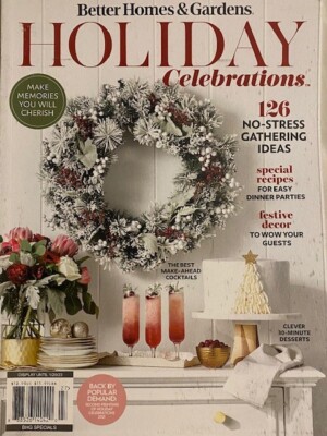 HOLIDAY CELEBRATIONS better homes & gardens CHERISH MEMORIES festive decor-image