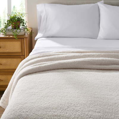 Better Homes & Gardens Cozy Knit Blanket, Off-White, Full/Queen-image